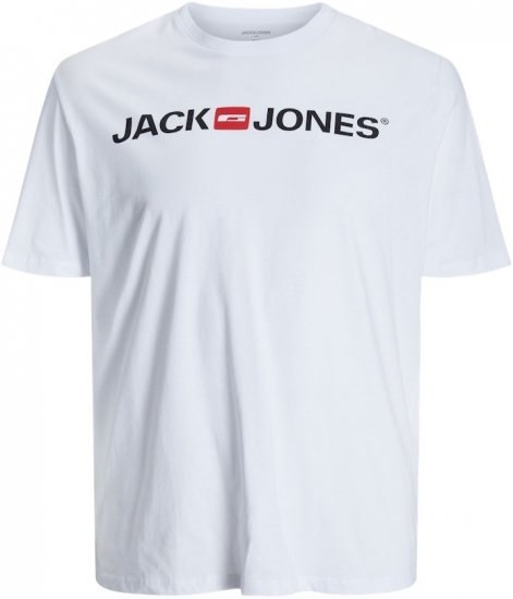 Jack & Jones JJECORP LOGO T-Shirt White - Trička - Trička nadměrné velikosti - 2XL-14XL