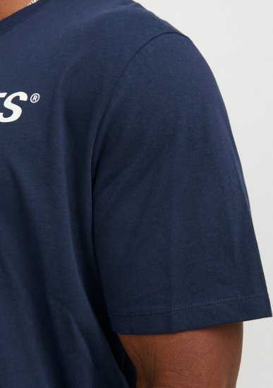 Jack & Jones Corp Logo Crew Neck T-Shirt Navy Blazer - Trička - Trička nadměrné velikosti - 2XL-14XL