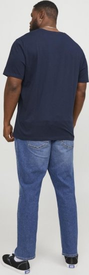 Jack & Jones Corp Logo Crew Neck T-Shirt Navy Blazer - Trička - Trička nadměrné velikosti - 2XL-14XL