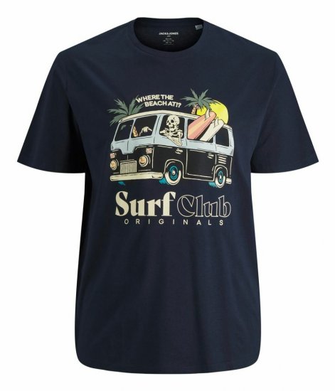 Jack & Jones Summerskull T-Shirt Navy Blazer - Trička - Trička nadměrné velikosti - 2XL-14XL