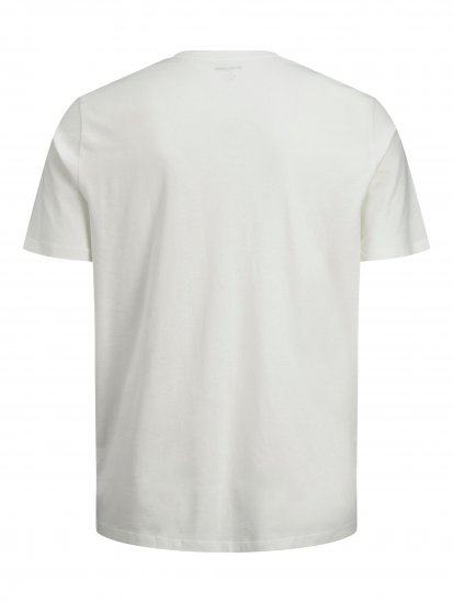Jack & Jones JJELOGO TEE White - Trička - Trička nadměrné velikosti - 2XL-14XL