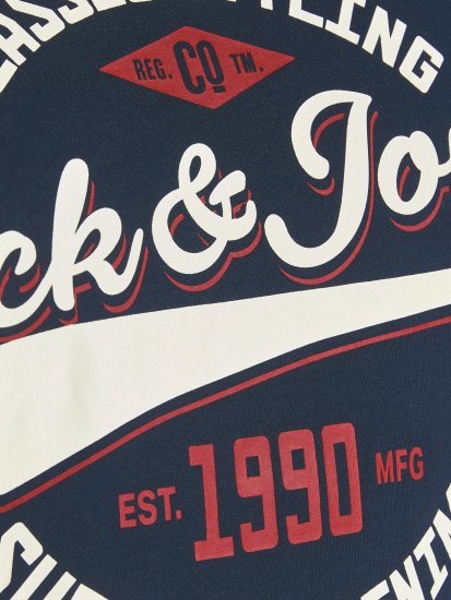 Jack & Jones JJELOGO TEE Navy - Trička - Trička nadměrné velikosti - 2XL-14XL