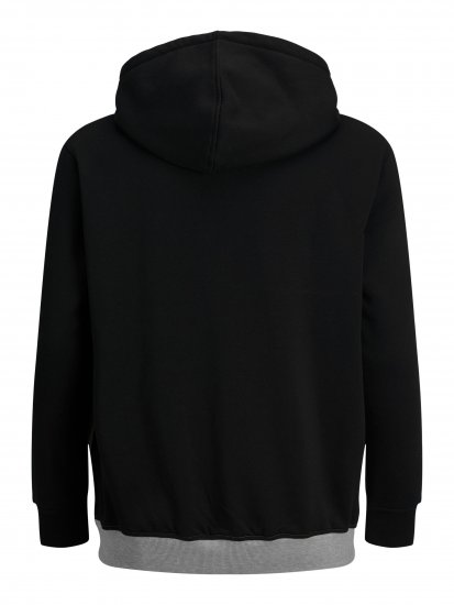 Jack & Jones JJEURBAN BLOCKING SWEAT Black - Mikiny & mikiny s kapucí - Mikiny & Mikiny s kapucí 2XL-12XL