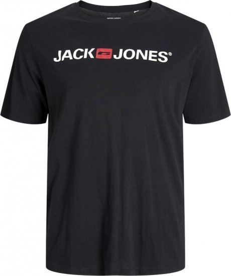 Jack & Jones Corp Logo Crew Neck T-Shirt Black - Trička - Trička nadměrné velikosti - 2XL-14XL