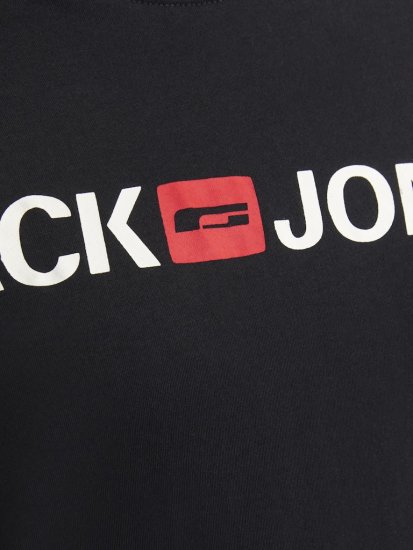 Jack & Jones Corp Logo Crew Neck T-Shirt Black - Trička - Trička nadměrné velikosti - 2XL-14XL