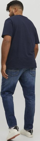 Jack & Jones CORP Logo T-Shirt Navy/PLAY 4 - Trička - Trička nadměrné velikosti - 2XL-14XL