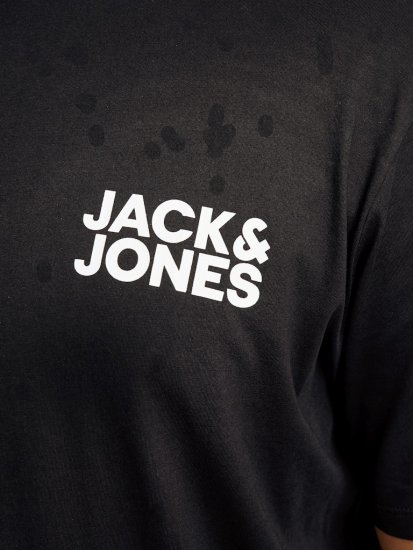 Jack & Jones CORP Logo T-Shirt Black - Trička - Trička nadměrné velikosti - 2XL-14XL