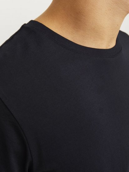 Jack & Jones CORP Logo T-Shirt Black w Small Black Print - Trička - Trička nadměrné velikosti - 2XL-14XL
