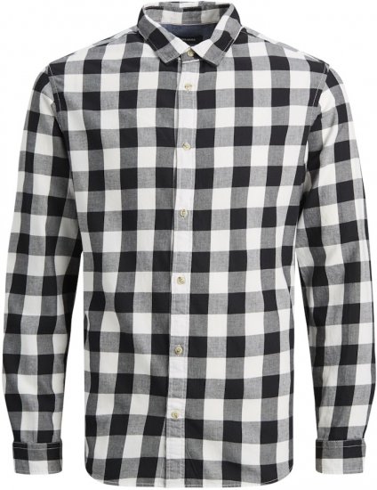 Jack & Jones Gingham L/S Shirt Whisper White - Košile - Košile 2XL-10XL