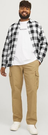 Jack & Jones Gingham L/S Shirt Whisper White - Košile - Košile 2XL-10XL