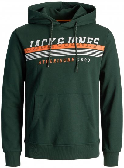 Jack & Jones JJIRON Hoodie Green - Mikiny & mikiny s kapucí - Mikiny & Mikiny s kapucí 2XL-12XL