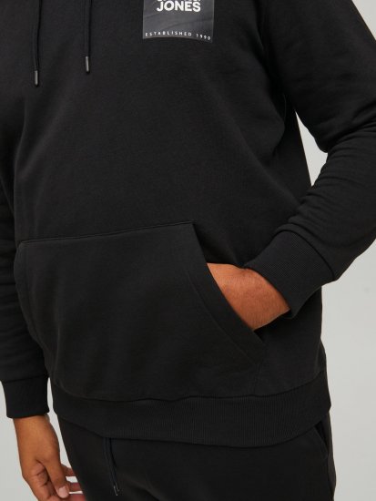 Jack & Jones JJLOCK SWEAT HOOD Black - Mikiny & mikiny s kapucí - Mikiny & Mikiny s kapucí 2XL-12XL
