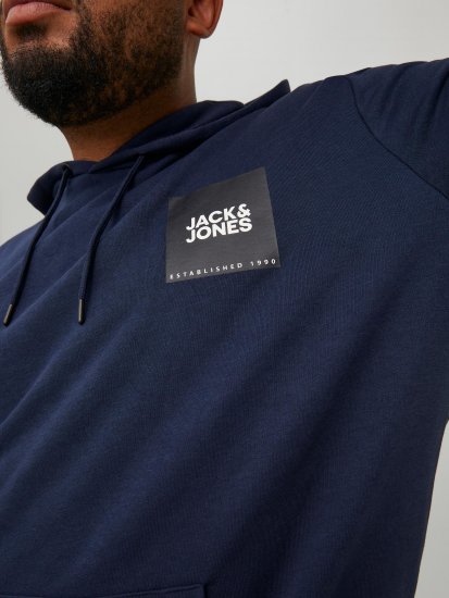 Jack & Jones JJLOCK SWEAT HOOD Navy - Mikiny & mikiny s kapucí - Mikiny & Mikiny s kapucí 2XL-12XL