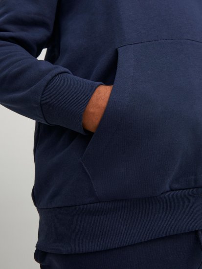 Jack & Jones JJLOCK SWEAT HOOD Navy - Mikiny & mikiny s kapucí - Mikiny & Mikiny s kapucí 2XL-12XL