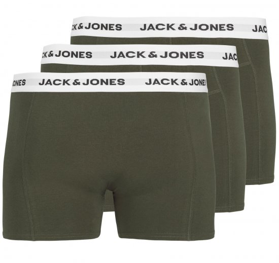 Jack & Jones JACBASIC Boxers 3-pack Green - Spodní prádlo - Spodní Prádlo Nadměrné Velikosti 2XL-8XL
