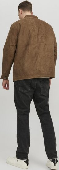 Jack & Jones Rocky Urban Rider Leather Jacket Brown - Bundy - Bundy Nadměrné Velikosti - 2XL-8XL