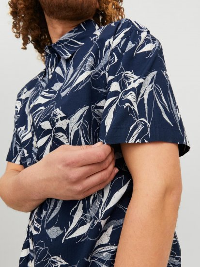 Jack & Jones JORCRAYON AOP Shirt Navy - Košile - Košile 2XL-10XL