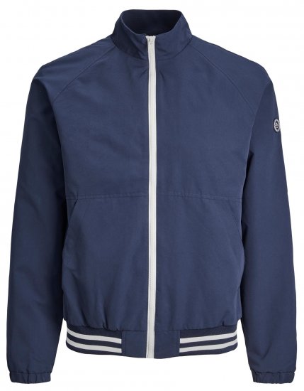 Jack & Jones JORLUKE Light Bomber Jacket Navy - Bundy - Bundy Nadměrné Velikosti - 2XL-8XL
