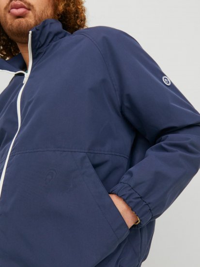 Jack & Jones JORLUKE Light Bomber Jacket Navy - Bundy - Bundy Nadměrné Velikosti - 2XL-8XL