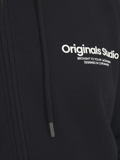 Jack & Jones ESTERBRO Zip Hoodie Black - Mikiny & mikiny s kapucí - Mikiny & Mikiny s kapucí 2XL-12XL