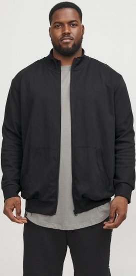 Jack & Jones PAULOS Turtleneck Zip Sweatshirt Black - Mikiny & mikiny s kapucí - Mikiny & Mikiny s kapucí 2XL-12XL