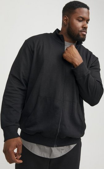 Jack & Jones PAULOS Turtleneck Zip Sweatshirt Black - Mikiny & mikiny s kapucí - Mikiny & Mikiny s kapucí 2XL-12XL