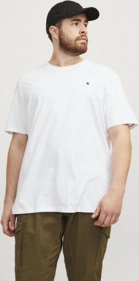 Jack & Jones PAULOS T-Shirt White - Trička - Trička nadměrné velikosti - 2XL-14XL