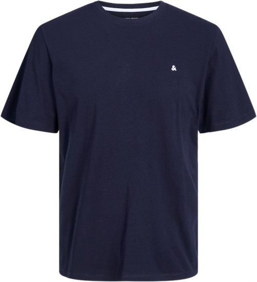 Jack & Jones PAULOS T-Shirt Navy Blazer - Trička - Trička nadměrné velikosti - 2XL-14XL