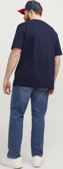 Jack & Jones PAULOS T-Shirt Navy Blazer - Trička - Trička nadměrné velikosti - 2XL-14XL