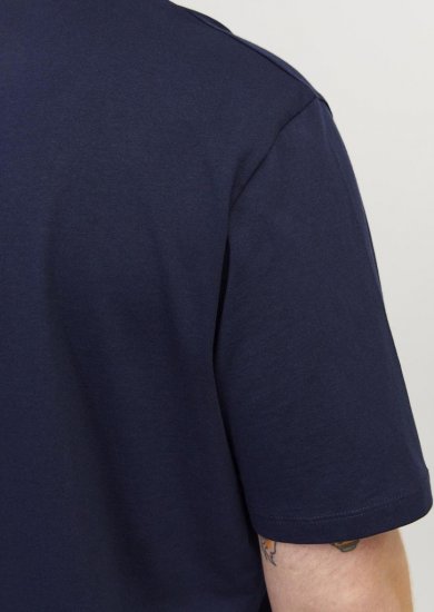 Jack & Jones PAULOS T-Shirt Navy Blazer - Trička - Trička nadměrné velikosti - 2XL-14XL