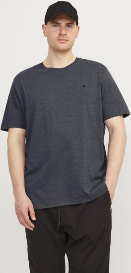 Jack & Jones PAULOS T-Shirt Dark Grey Melange - Trička - Trička nadměrné velikosti - 2XL-14XL