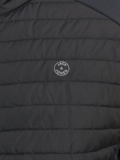 Jack & Jones MULTI SET-IN Sleeves Quilted Jacket With Collar Black - Bundy - Bundy Nadměrné Velikosti - 2XL-8XL