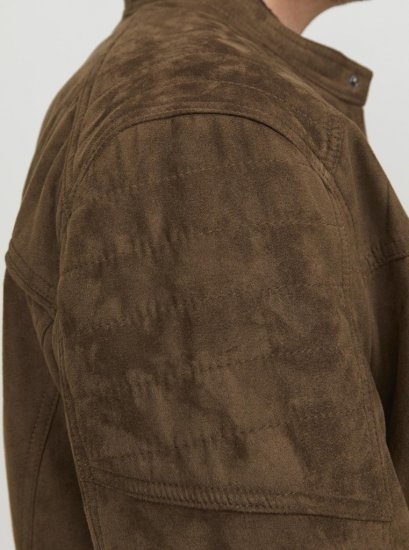 Jack & Jones ROCKY Jacket Brown - Bundy - Bundy Nadměrné Velikosti - 2XL-8XL