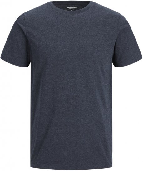 Jack & Jones ORGANIC T-Shirt Navy Blazer/Melange - Trička - Trička nadměrné velikosti - 2XL-14XL