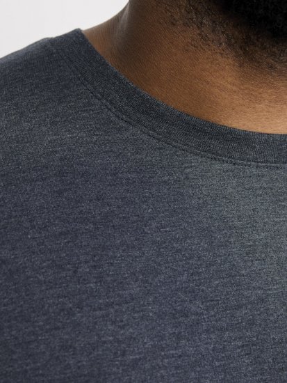 Jack & Jones ORGANIC T-Shirt Navy Blazer/Melange - Trička - Trička nadměrné velikosti - 2XL-14XL