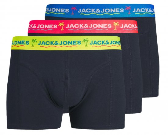 Jack & Jones JACTHOMAS Trunks 3-Pack Navy Blazer - Spodní prádlo - Spodní Prádlo Nadměrné Velikosti 2XL-8XL