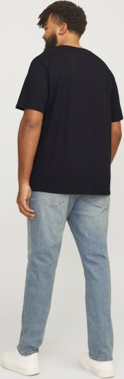 Jack & Jones LOGO O-Neck T-Shirt Black - Trička - Trička nadměrné velikosti - 2XL-14XL