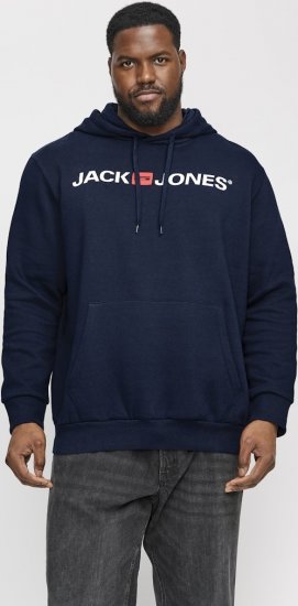 Jack & Jones CORP OLD LOGO REG FIT Hoodie Navy Blazer - Mikiny & mikiny s kapucí - Mikiny & Mikiny s kapucí 2XL-12XL