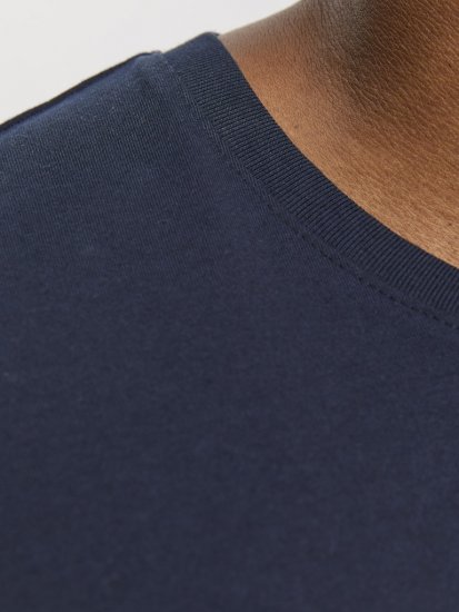 Jack & Jones LOGO O-Neck T-Shirt Dark Blue - Trička - Trička nadměrné velikosti - 2XL-14XL