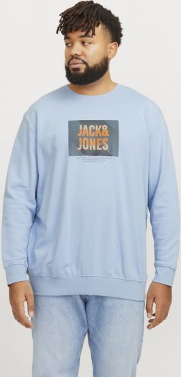 Jack & Jones HUDSON Sweatshirt Chambray Blue - Mikiny & Mikiny s kapucí - Mikiny & Mikiny s kapucí 2XL-12XL
