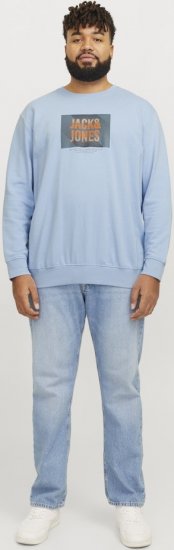 Jack & Jones HUDSON Sweatshirt Chambray Blue - Mikiny & Mikiny s kapucí - Mikiny & Mikiny s kapucí 2XL-12XL