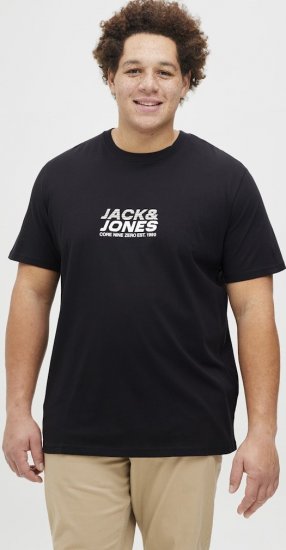 Jack & Jones Tarmac Branding Crew Neck T-Shirt Black - Trička - Trička nadměrné velikosti - 2XL-14XL