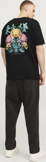 Jack & Jones Dreams Front & Back Print Crew Neck T-Shirt Black - Trička - Trička nadměrné velikosti - 2XL-14XL