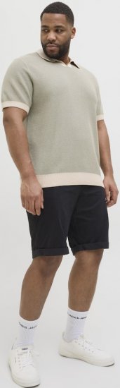 Jack & Jones Dave Chino Shorts Black - Šortky - Šortky Nadměrné Velikosti W40-W60