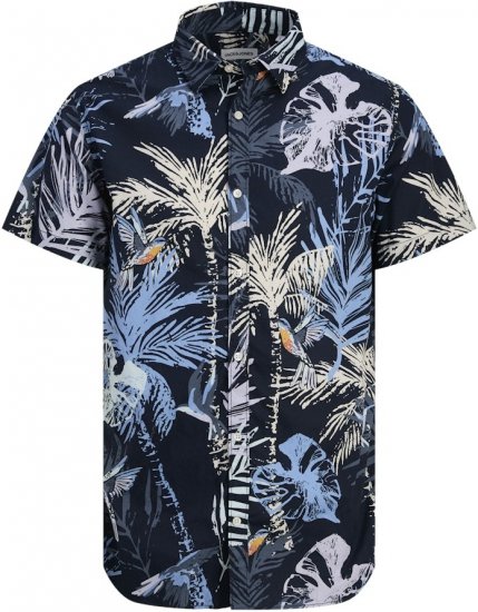 Jack & Jones Hawaii AOP Shirt Blue - Košile - Košile 2XL-10XL