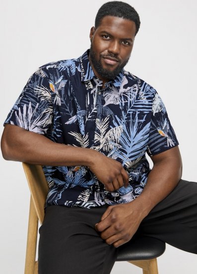 Jack & Jones Hawaii AOP Shirt Blue - Košile - Košile 2XL-10XL