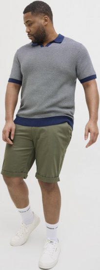 Jack & Jones Dave Chino Shorts Green - Šortky - Šortky Nadměrné Velikosti W40-W60