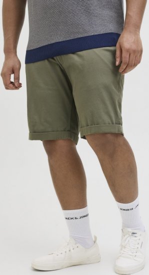 Jack & Jones Dave Chino Shorts Green - Šortky - Šortky Nadměrné Velikosti W40-W60