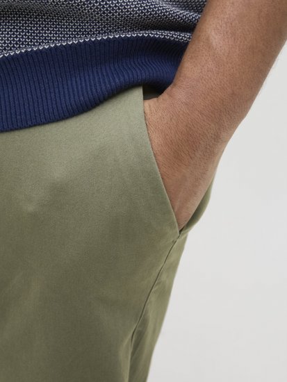 Jack & Jones Dave Chino Shorts Green - Šortky - Šortky Nadměrné Velikosti W40-W60
