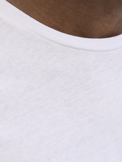  Jack & Jones Jaxon Crew Neck T-Shirt White - Trička - Trička nadměrné velikosti - 2XL-14XL